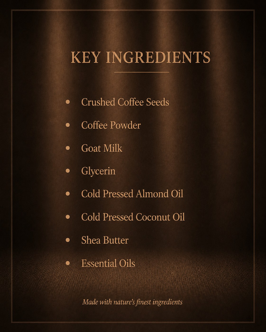 Coffee De-tan Ingredients