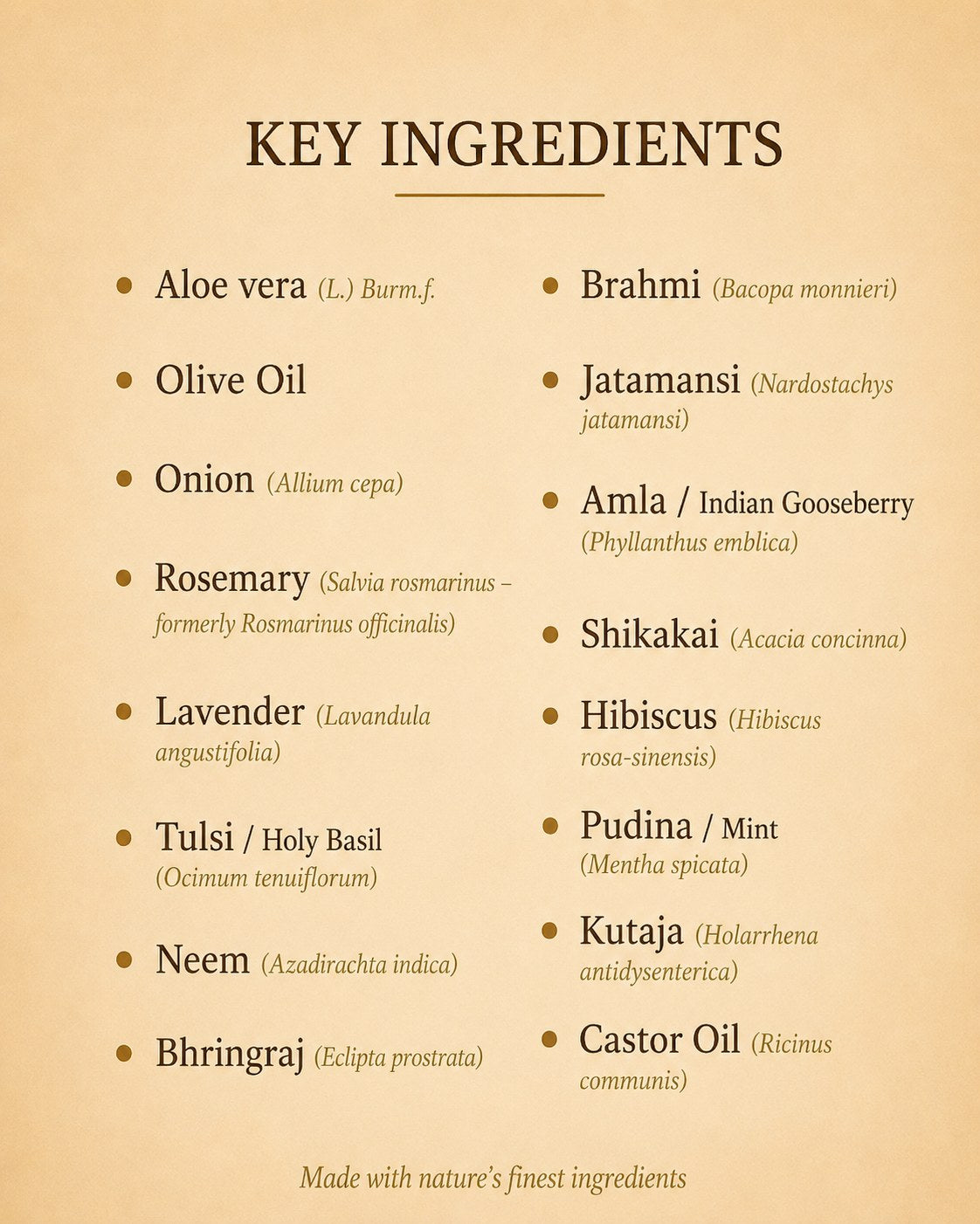 Olive oil key ingredients
